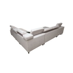 U-förmiges Sofa Avanti X mit Schlaffunktion und USB-Lampe | Velours, Whisper 3 + Ökoleder U-förmiges Sofa Avanti X mit Schlaffunktion und USB-Lampe | Velours, Whisper 3 + Ökoleder
