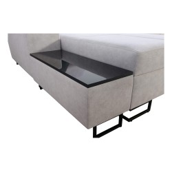 U-förmiges Ecksofa Avanti X mit Schlaffunktion und USB-Lampe | Samt, Whisper 5 + Kunstleder U-förmiges Ecksofa Avanti X mit Schlaffunktion und USB-Lampe | Samt, Whisper 5 + Kunstleder