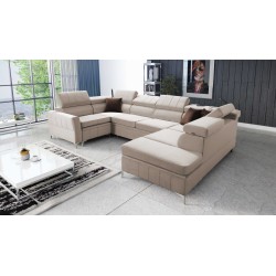 Кутовий диван Modena V з функцією сну та ящиком для постелі - Velvet, Amor velvet 4303