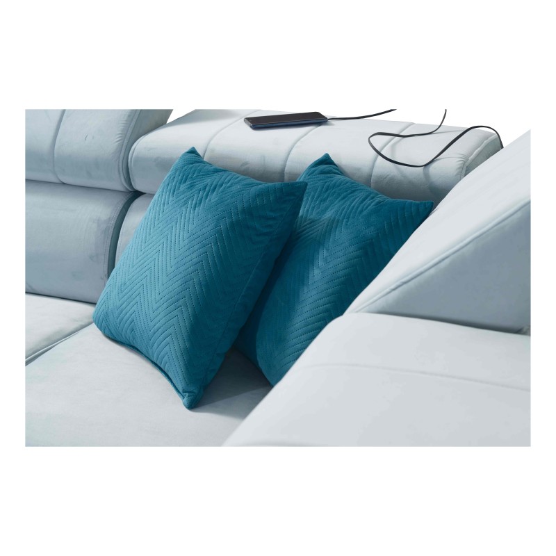 Modena V corner sofa with a sleeping function and bedding storage - Velvet, Amor velvet 4308 Modena V corner sofa with a sleeping function and bedding storage - Velvet, Amor velvet 4308