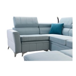 Modena V corner sofa with a sleeping function and bedding storage - Velvet, Amor velvet 4308 Modena V corner sofa with a sleeping function and bedding storage - Velvet, Amor velvet 4308