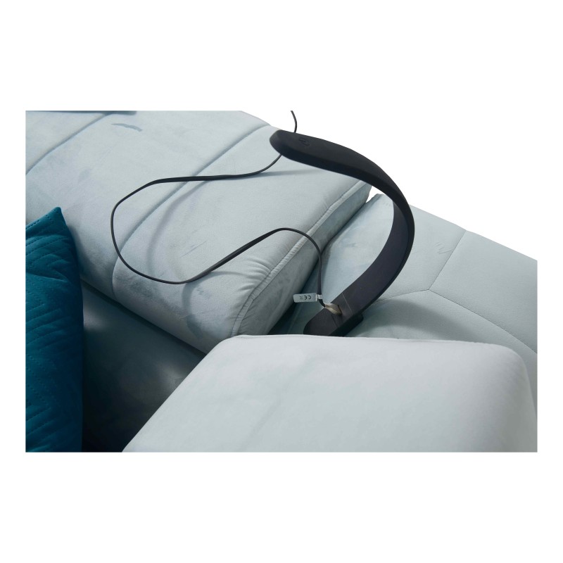 Modena V corner sofa with a sleeping function and bedding storage - Velvet, Amor velvet 4308 Modena V corner sofa with a sleeping function and bedding storage - Velvet, Amor velvet 4308