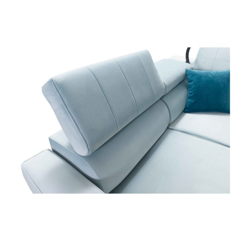 Modena V corner sofa with a sleeping function and bedding storage - Velvet, Amor velvet 4308 Modena V corner sofa with a sleeping function and bedding storage - Velvet, Amor velvet 4308