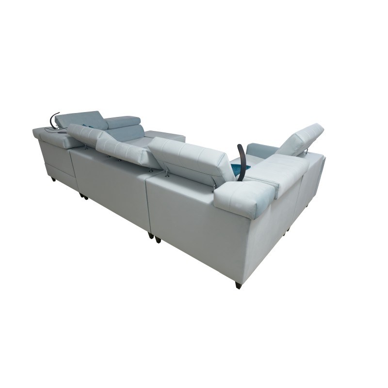 Modena V corner sofa with a sleeping function and bedding storage - Velvet, Amor velvet 4309 Modena V corner sofa with a sleeping function and bedding storage - Velvet, Amor velvet 4309
