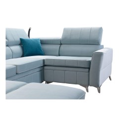 Modena V corner sofa with a sleeping function and bedding storage - Velvet, Amor velvet 4308 Modena V corner sofa with a sleeping function and bedding storage - Velvet, Amor velvet 4308