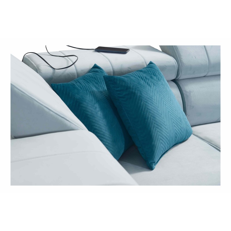 Modena V corner sofa with a sleeping function and bedding storage - Velvet, Amor velvet 4308 Modena V corner sofa with a sleeping function and bedding storage - Velvet, Amor velvet 4308