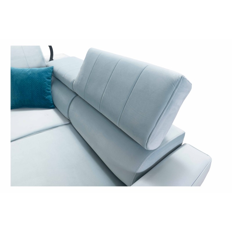 Modena V corner sofa with a sleeping function and bedding storage - Velvet, Amor velvet 4308 Modena V corner sofa with a sleeping function and bedding storage - Velvet, Amor velvet 4308