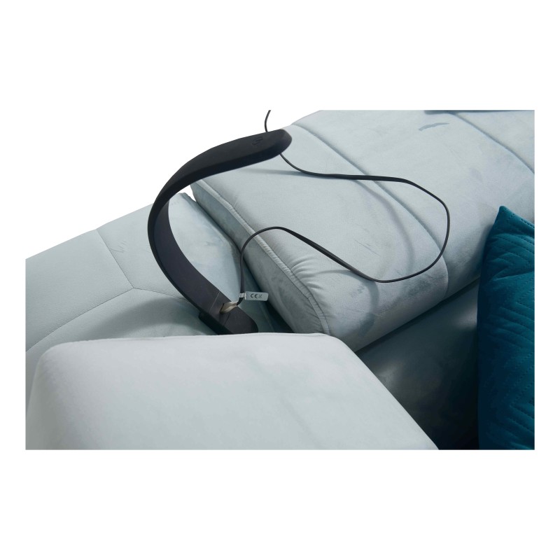 Modena V corner sofa with a sleeping function and storage for bedding - Velvet, Amor velvet 4321 Modena V corner sofa with a sleeping function and storage for bedding - Velvet, Amor velvet 4321