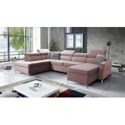 Ecksofa Modena VI mit Schlaffunktion – Eleganz und Funktionalität im Velvet-Stoff, Amor Velvet 4308
