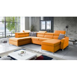 Narożnik Modena VI z funkcją spania – elegancja i funkcjonalność w tkaninie Velvet, Amor velvet 4309