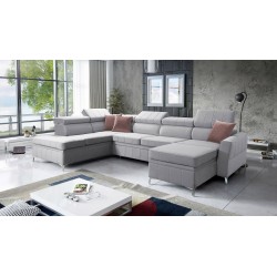 Narożnik Modena VI z funkcją spania – elegancja i funkcjonalność w tkaninie Velvet, Amor velvet 4318