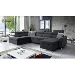 Ecksofa Modena VI mit Schlaffunktion – Eleganz und Funktionalität in Samtstoff, Amor Velvet 4321