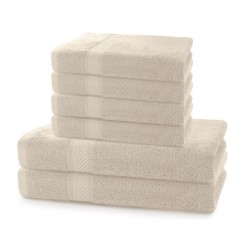 Frankhauer Set 6 Bambushandtücher BAMBOO - verschiedene Farben 270x140+450x100
