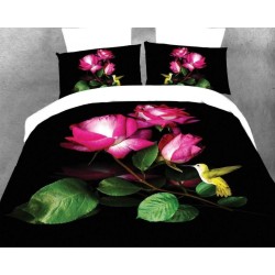 Frankhauer 3D Bettwäsche Mikrofaser ROSEN MUSTER 1