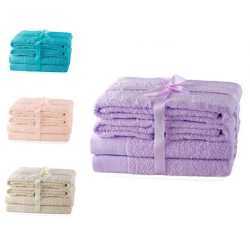 Frankhauer Set aus 6 Handtüchern AMARILIS - verschiedene Farben 270x140+450x100
