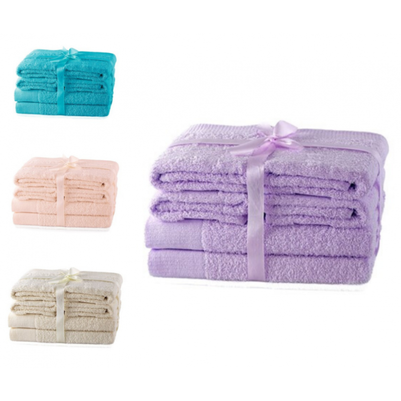 Frankhauer Set aus 6 Handtüchern AMARILIS - verschiedene Farben 270x140+450x100