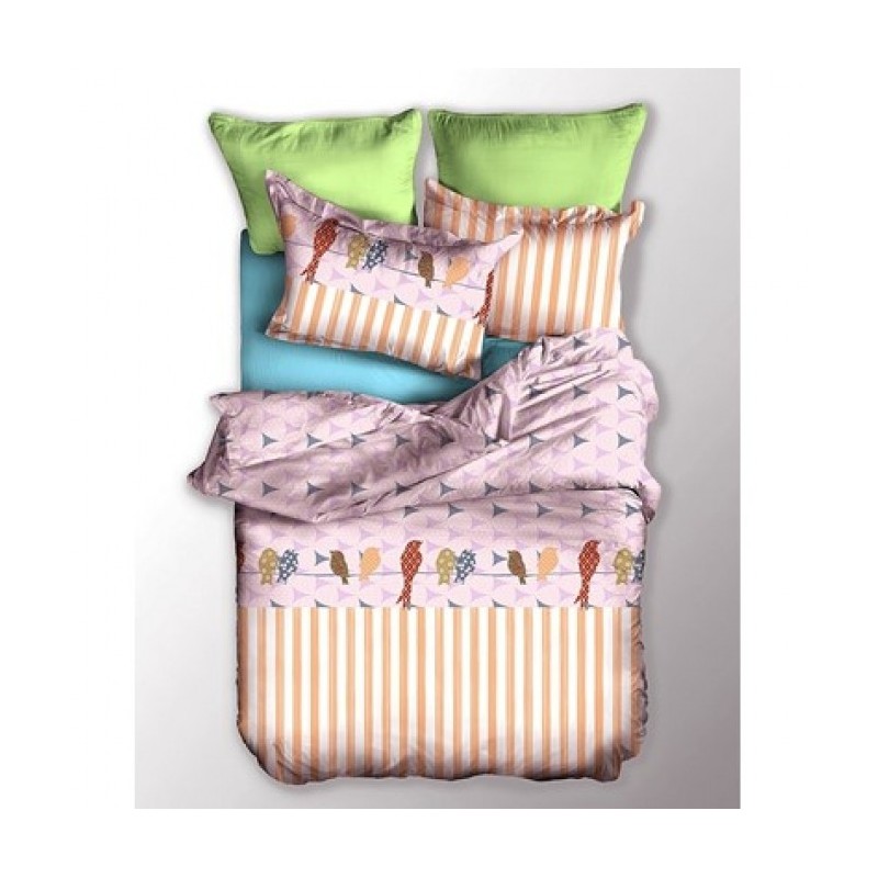 Frankhauer Ropa de cama 100% microfibra PÁJAROS COLORIDOS Frankhauer Ropa de cama 100% microfibra PÁJAROS COLORIDOS