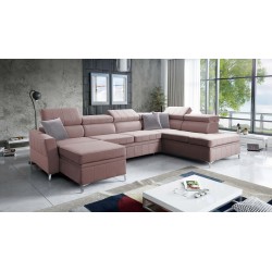 Narożnik Modena VI z funkcją spania – elegancja i funkcjonalność w tkaninie Velvet, Amor velvet 4308