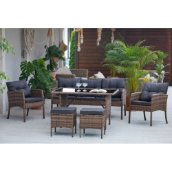 Frankhauer Gartenmöbel-Set TAJLO braun