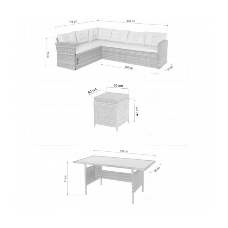 Frankhauer LILO Brown Garden Furniture Set Frankhauer LILO Brown Garden Furniture Set