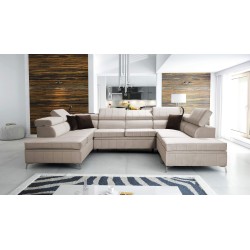 Narożnik Modena VIII z funkcją spania Velvet, Amor velvet 4303 - elegancja i funkcjonalność w jednym