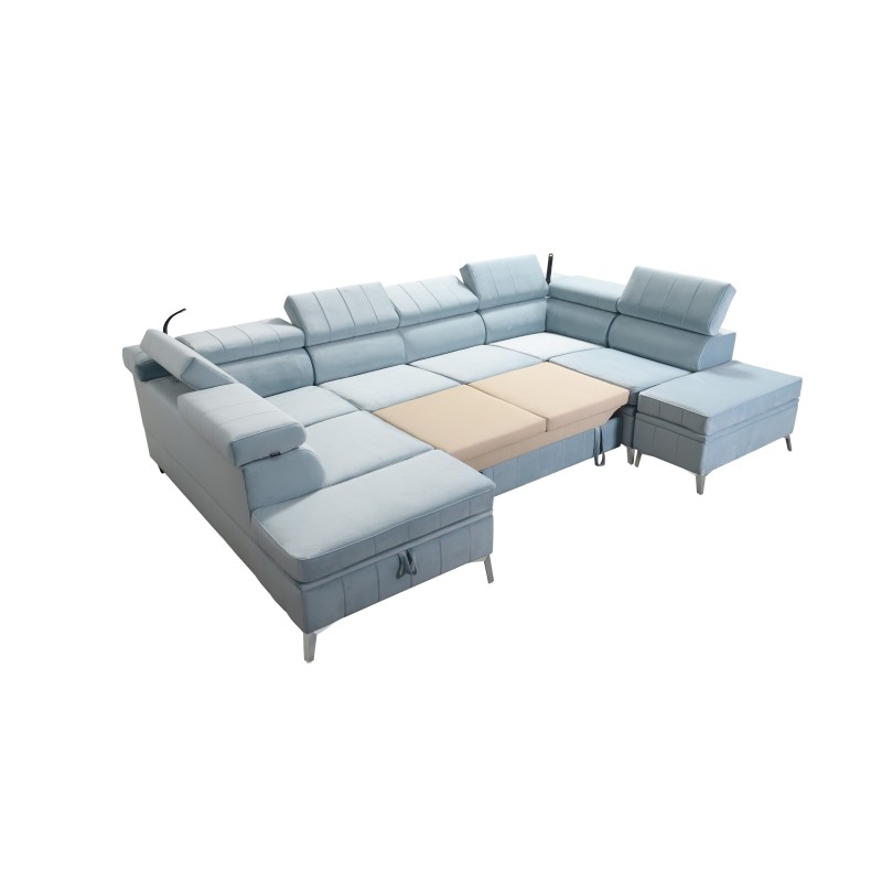 Modena VIII corner sofa with sleeping function Velvet, Amor velvet 4308 - elegance and functionality in one Modena VIII corner sofa with sleeping function Velvet, Amor velvet 4308 - elegance and functionality in one