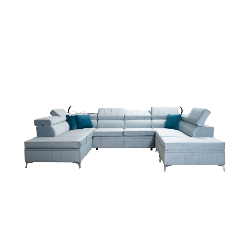 Modena VIII corner sofa with sleeping function Velvet, Amor velvet 4309 - elegance and functionality in one Modena VIII corner sofa with sleeping function Velvet, Amor velvet 4309 - elegance and functionality in one