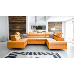 Ecksofa Modena VIII mit Schlaffunktion Velvet, Amor Velvet 4309 - Eleganz und Funktionalität in einem