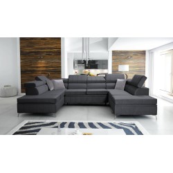 Ecksofa Modena VIII mit Schlaffunktion Velvet, Amor Velvet 4321 - Eleganz und Funktionalität in Einem