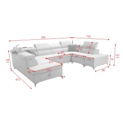 Кутовий диван Modena VIII з функцією сну Velvet, Amor velvet 4321 - елегантність і функціональність в одному Кутовий диван Modena VIII з функцією сну Velvet, Amor velvet 4321 - елегантність і функціональність в одному