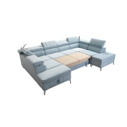 Modena VIII Corner Sofa with Sleeping Function Velvet, Amor Velvet 4321 - Elegance and Functionality in One Modena VIII Corner Sofa with Sleeping Function Velvet, Amor Velvet 4321 - Elegance and Functionality in One