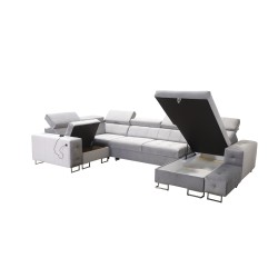 Fusion IV Ecksofa mit gestepptem Sitz, Schlaffunktion und USB-Anschluss | Samt | Hydrophob, Magic Velvet 2264 Fusion IV Ecksofa mit gestepptem Sitz, Schlaffunktion und USB-Anschluss | Samt | Hydrophob, Magic Velvet 2264
