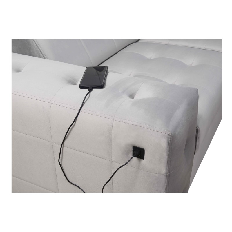 Fusion IV Ecksofa mit gestepptem Sitz, Schlaffunktion und USB-Anschluss | Samt | Hydrophob, Magic Velvet 2264 Fusion IV Ecksofa mit gestepptem Sitz, Schlaffunktion und USB-Anschluss | Samt | Hydrophob, Magic Velvet 2264