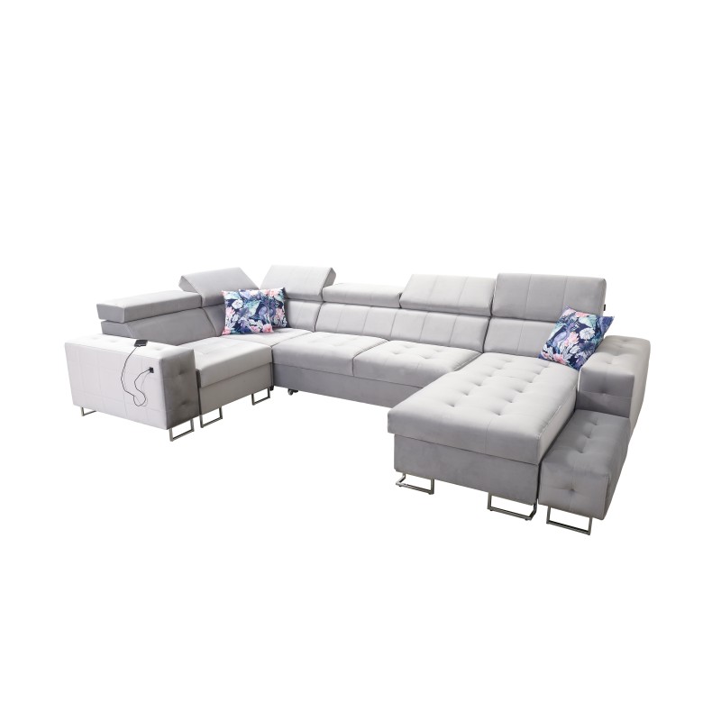 Fusion IV Ecksofa mit gestepptem Sitz, Schlaffunktion und USB-Anschluss | Samt | Hydrophob, Magic Velvet 2299 Fusion IV Ecksofa mit gestepptem Sitz, Schlaffunktion und USB-Anschluss | Samt | Hydrophob, Magic Velvet 2299