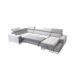 Fusion IV Ecksofa mit gestepptem Sitz, Schlaffunktion und USB-Anschluss | Samt | Hydrophob, Magic Velvet 2299 Fusion IV Ecksofa mit gestepptem Sitz, Schlaffunktion und USB-Anschluss | Samt | Hydrophob, Magic Velvet 2299