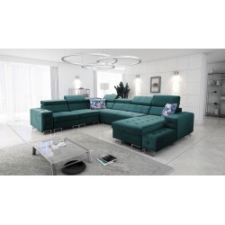 Fusion VIII corner sofa with quilted seat and sleeping function | High-quality furniture