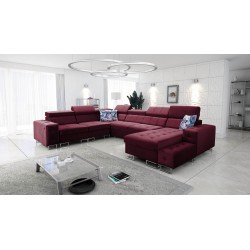 Fusion VIII corner sofa with quilted seat and sleeping function | High-quality furniture