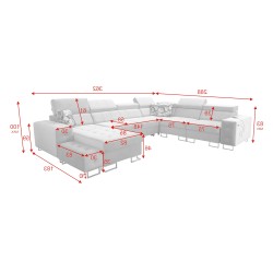 Narożnik Fusion VIII z pikowanym siedziskiem i funkcją spania | Meble wysokiej jakości Narożnik Fusion VIII z pikowanym siedziskiem i funkcją spania | Meble wysokiej jakości