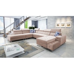 Ecksofa Fusion X mit Schlaffunktion in Veloursstoff | Hydrophob, Magic Velvet 2264 | Ideal für Ihr Wohnzimmer
