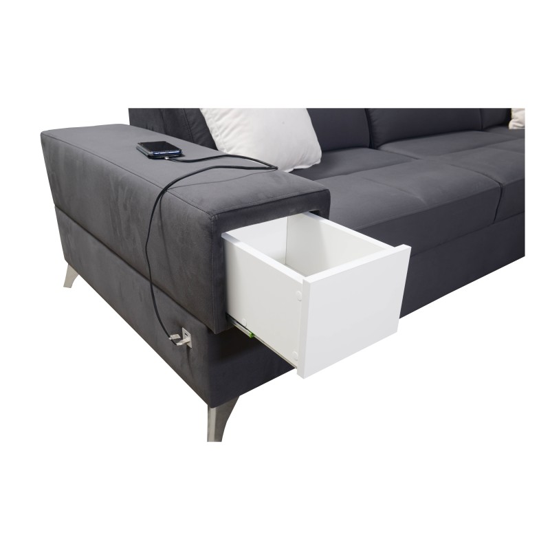U-förmiges Ecksofa Porto IV mit Schlaffunktion - hohe Qualität des Veloursstoffs | Hydrophob, Casablanca 2316 U-förmiges Ecksofa Porto IV mit Schlaffunktion - hohe Qualität des Veloursstoffs | Hydrophob, Casablanca 2316
