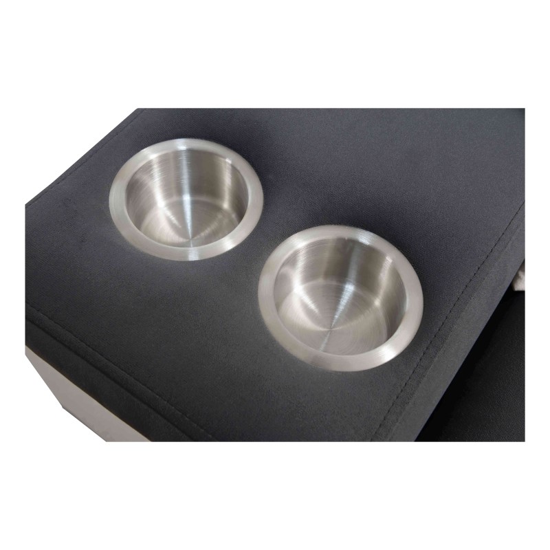 U-shaped Porto IV sectional sofa with a sleeping function - high-quality Velvet fabric | Hydrophobic, Casablanca 2301