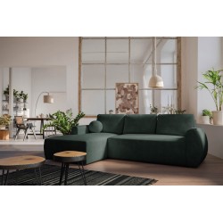 Nilo Ecksofa mit Schlaffunktion und USB-Anschluss in Veloursstoff, Wave 12 - Komfort und Stil in einem