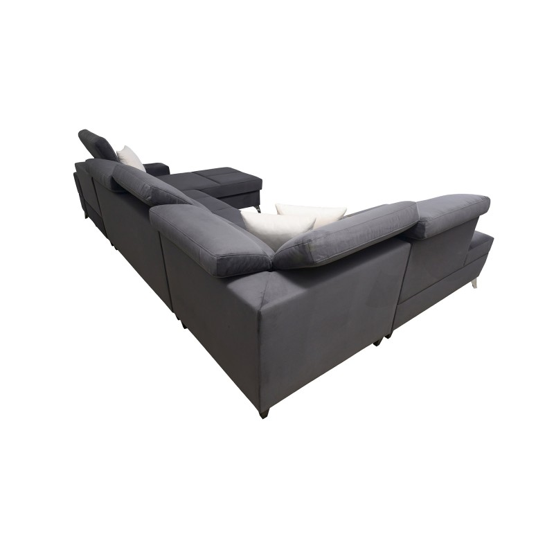 Luxuriöses U-förmiges Sofa Porto VI mit Schlaffunktion - Samt | Hydrophob, Casablanca 2304 Luxuriöses U-förmiges Sofa Porto VI mit Schlaffunktion - Samt | Hydrophob, Casablanca 2304