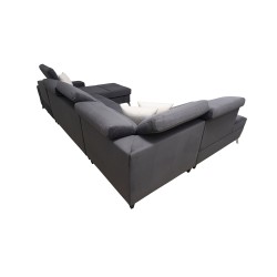 Luxus-Ecksofa in U-Form Porto VI mit Schlaffunktion - Samt | Hydrophob, Casablanca 2314 Luxus-Ecksofa in U-Form Porto VI mit Schlaffunktion - Samt | Hydrophob, Casablanca 2314