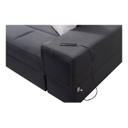 Luxus-Ecksofa in U-Form Porto VI mit Schlaffunktion - Samt | Hydrophob, Casablanca 2314 Luxus-Ecksofa in U-Form Porto VI mit Schlaffunktion - Samt | Hydrophob, Casablanca 2314
