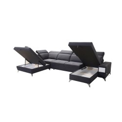 Luxuriöses Ecksofa in U-Form Porto VI mit Schlaffunktion - Samt | Wasserabweisend, Casablanca 2316 Luxuriöses Ecksofa in U-Form Porto VI mit Schlaffunktion - Samt | Wasserabweisend, Casablanca 2316