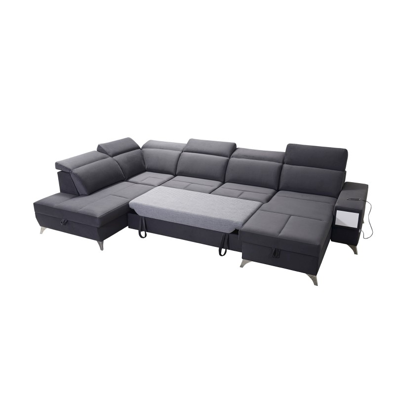Luxuriöses Ecksofa in U-Form Porto VI mit Schlaffunktion - Samt | Wasserabweisend, Casablanca 2316 Luxuriöses Ecksofa in U-Form Porto VI mit Schlaffunktion - Samt | Wasserabweisend, Casablanca 2316