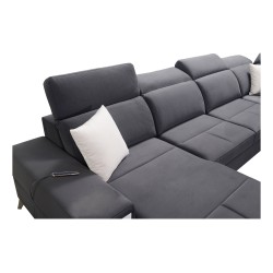Luxus-Ecksofa in U-Form Porto VI mit Schlaffunktion - Samt | Hydrophob, Casablanca 2314 Luxus-Ecksofa in U-Form Porto VI mit Schlaffunktion - Samt | Hydrophob, Casablanca 2314