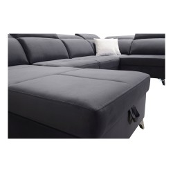 Luxus-Ecksofa in U-Form Porto VI mit Schlaffunktion - Samt | Hydrophob, Casablanca 2314 Luxus-Ecksofa in U-Form Porto VI mit Schlaffunktion - Samt | Hydrophob, Casablanca 2314