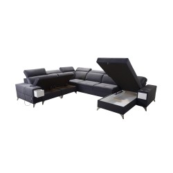 U-förmiges Ecksofa Porto VIII mit Schlaffunktion und USB-Anschluss | Möbel in Samtstoff | Hydrophob, Casablanca 2301 U-förmiges Ecksofa Porto VIII mit Schlaffunktion und USB-Anschluss | Möbel in Samtstoff | Hydrophob, Casablanca 2301